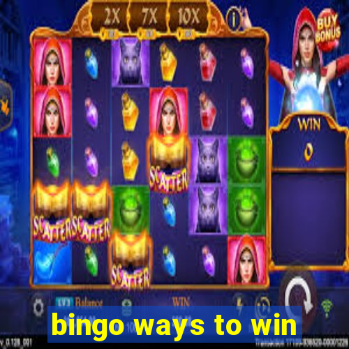 bingo ways to win