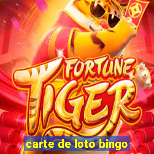 carte de loto bingo