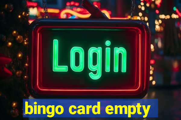 bingo card empty