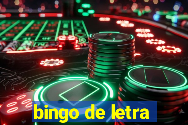 bingo de letra